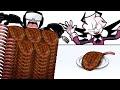 1 VS 100 Layers food Challenge Tomahawk Steak Friday Night Funkin Mukbang Animation