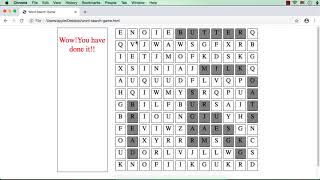 Word Search Game using jQuery: Part 1 screenshot 5