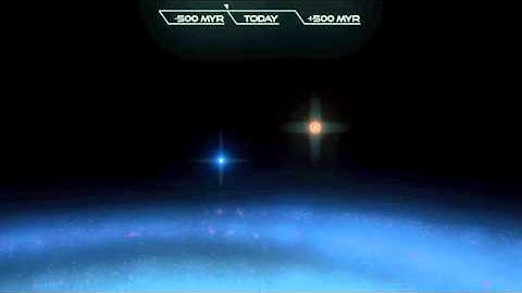 Two possible trajectories of the binary system PB3877