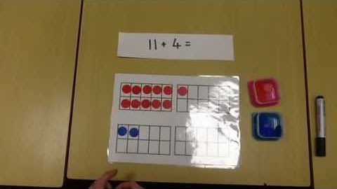 2 digit add 1 digit using a ten frame