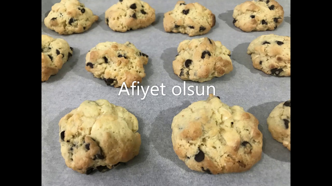 Çikolata Parçacıklı Kurabiye kurabiye YouTube