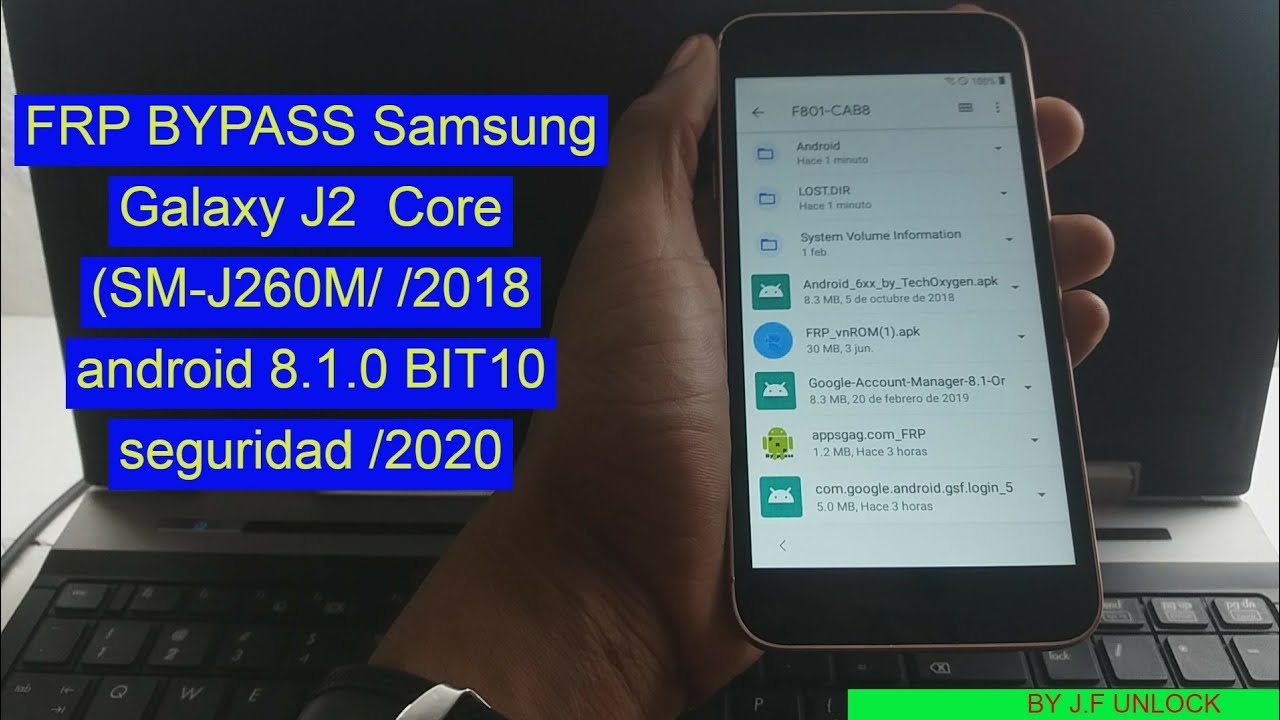 Boom Frp Bypass Samsung Galaxy J2 Core Sm J260m Youtube