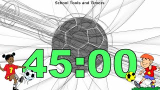 45 Minute Countdown Timer - Soccer - Music Alarm⚽🎵 screenshot 5