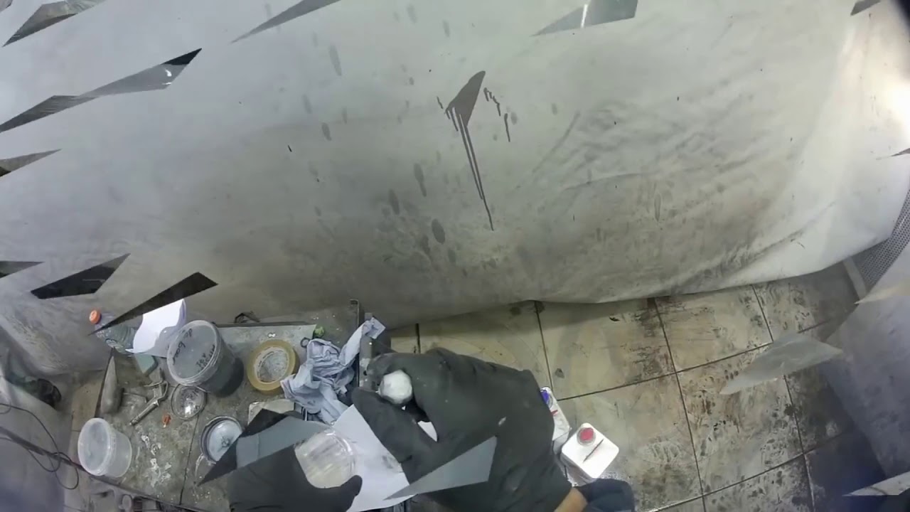 замена арки заднего крыла на галант - YouTube