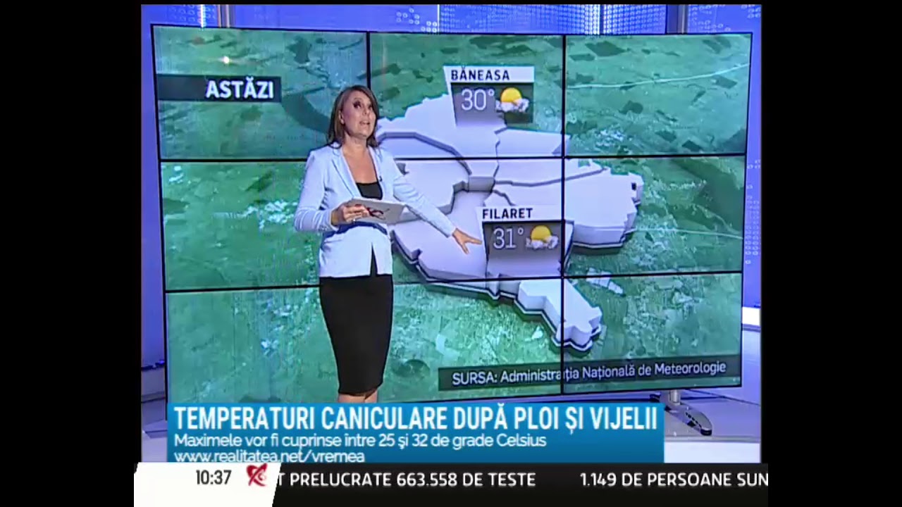 STAREA VREMII ora 1045 cu ARINA DELCEA din 26 iunie 2020 Realitatea Plus YouTube STAREA VREMII ora 1045 cu ARINA DELCEA din 26 iunie 2020 Realitatea Plus YouTube