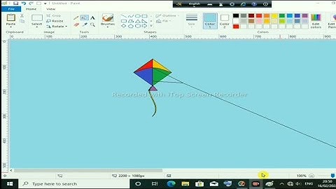How to make a flying kite on Ms paint || step by step || full tutorial || MS paint @techinsoumen