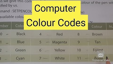 CBSE // Computer || 4. Fun with Logo ||  set colour codes ( numbers )