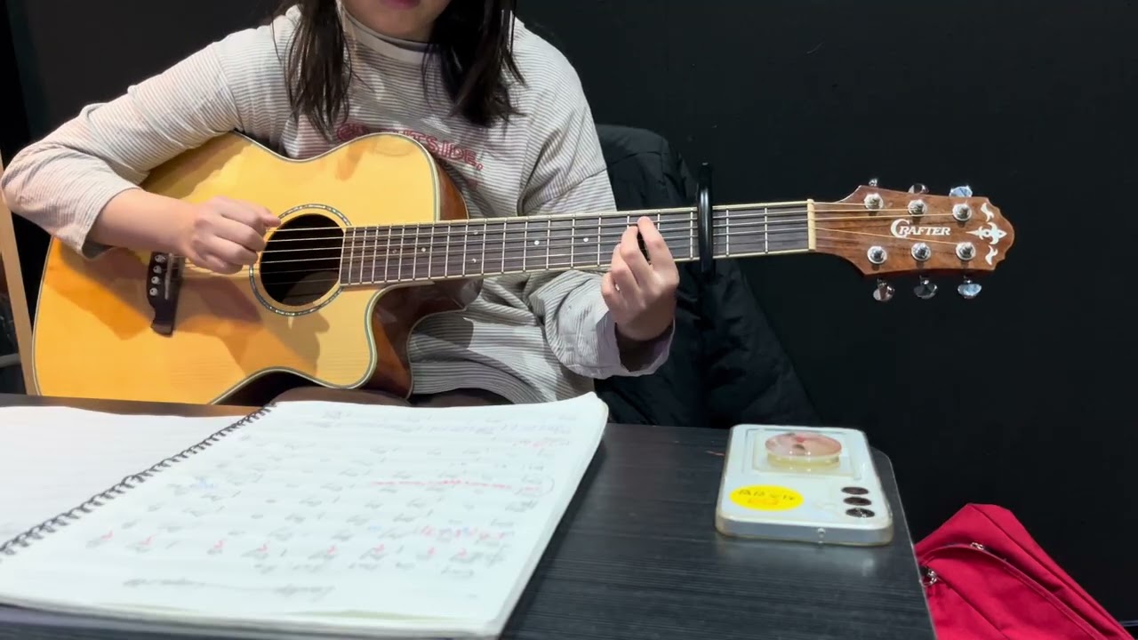 엠플러스실용음악학원[Kiss Of Life]_'Lucky'_통기타 커버(동탄 한백초 '유O아')_동탄실용음악학원, 동탄기타학원, 동탄취미