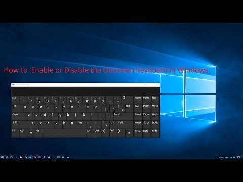 Video: How To Enable The Onscreen Keyboard