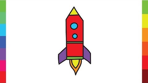 How to draw ROCKET with Simple Shapes | Anyone can draw | Easy Drawings for Beginners