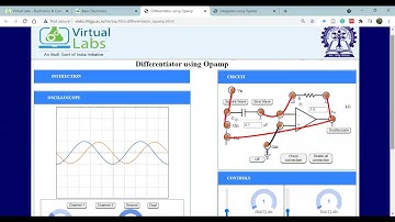 LEC 2: DIFFERENTIATOR (OP-AMP) EXPERIMENT USING VIRTUAL LAB | VIRTUAL EXPERIMENT
