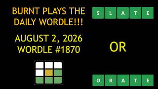 Wordle of the Day for 8/2/2026 Tips/Strategies And Answer | Wordle #1870