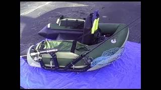 Rod holder for float tube made at home from ABS pipe.