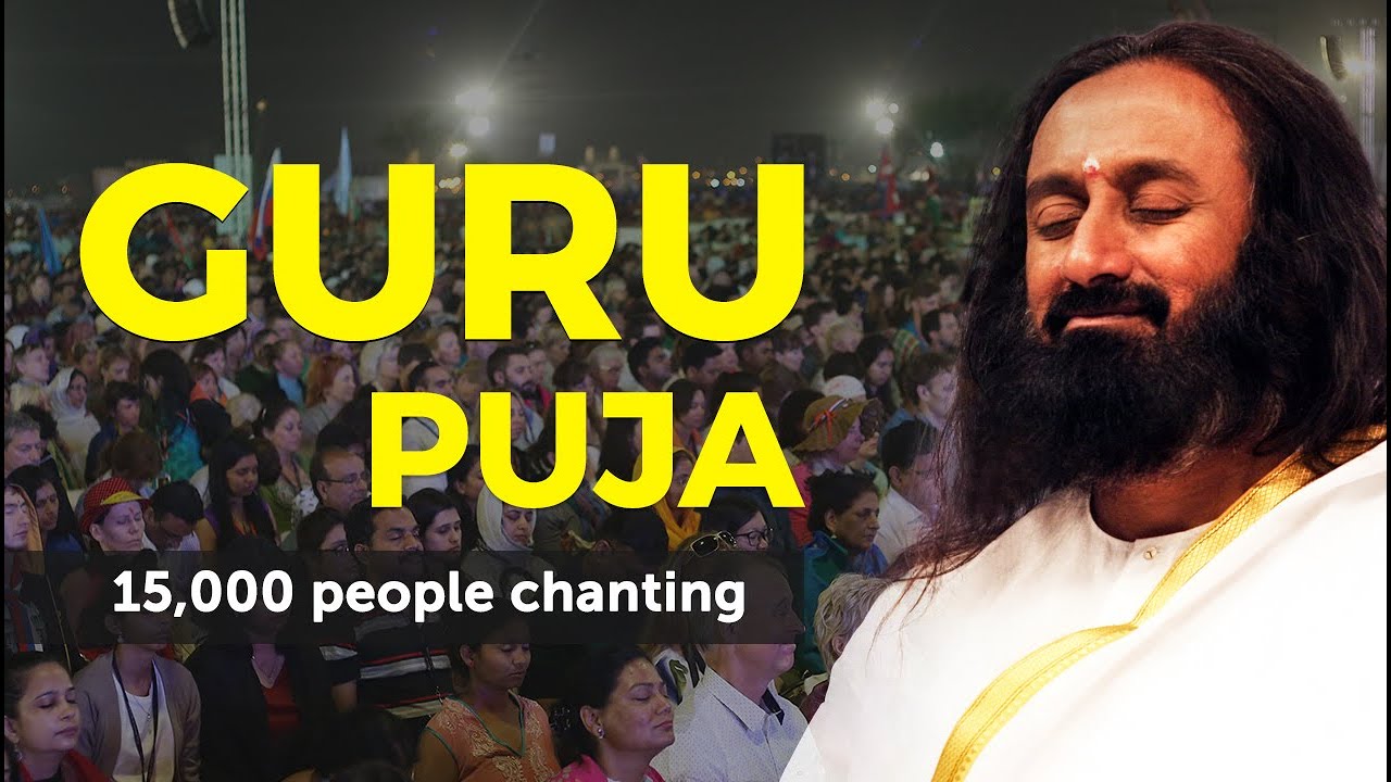 Guru Puja Chanting by 15000 People  Guru Puja Chanting with Bhanu Didi  WCF 2016