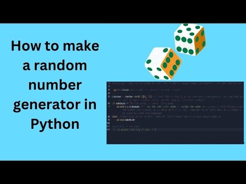 How to code a random number generator in Python - YouTube