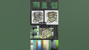 Coffee Building Texturing Blender Timelapse