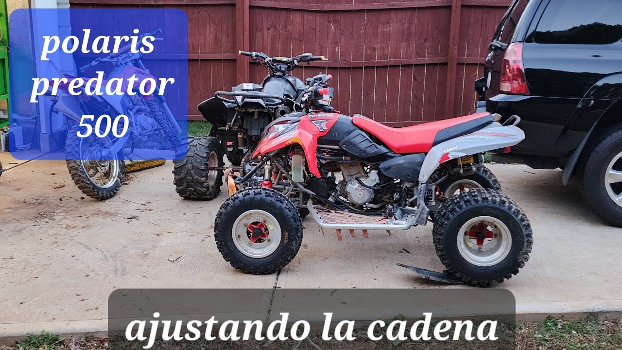 POLARIS PREDATOR 500 Como ajustar la cadena de la manera correcta