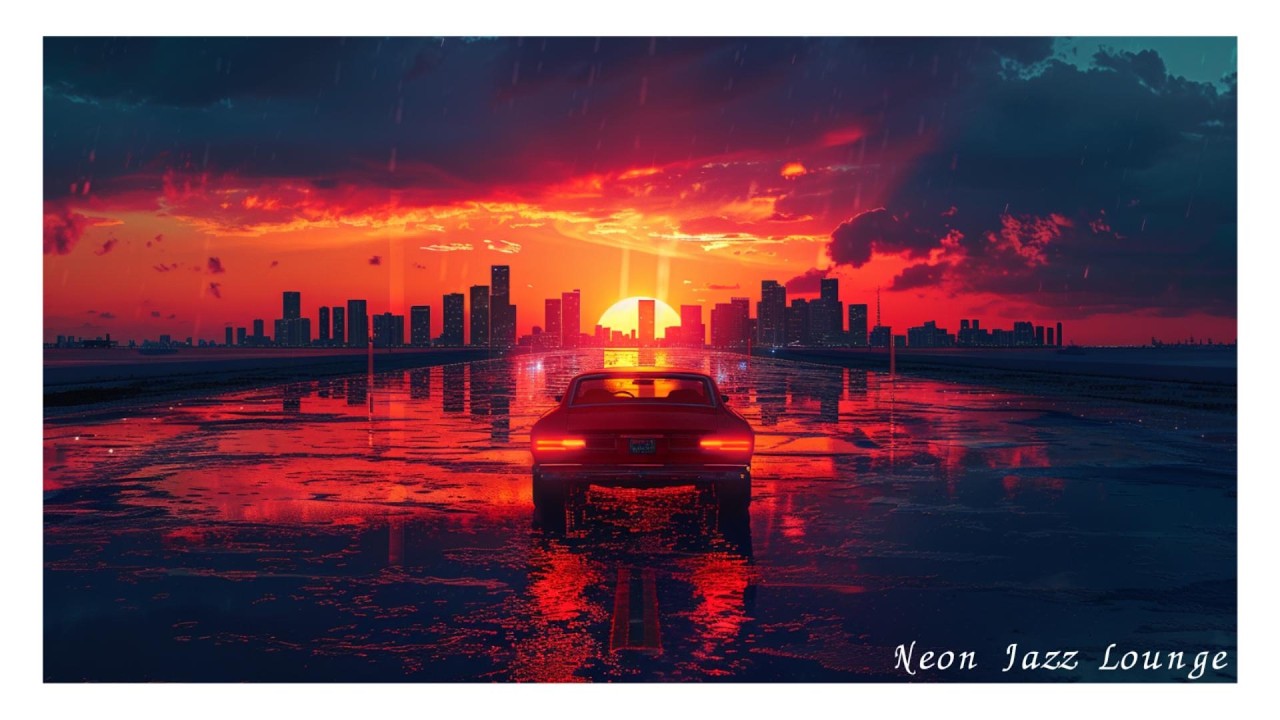 Miami Sunset Jazz House Mix | Coastal Skyline Drive | for Deep Work