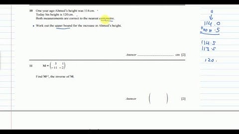QUESTION 10-12, IGCSE MATHS MAY/JUNE 2015 PAPER 2/2 WORKED SOLUTION
