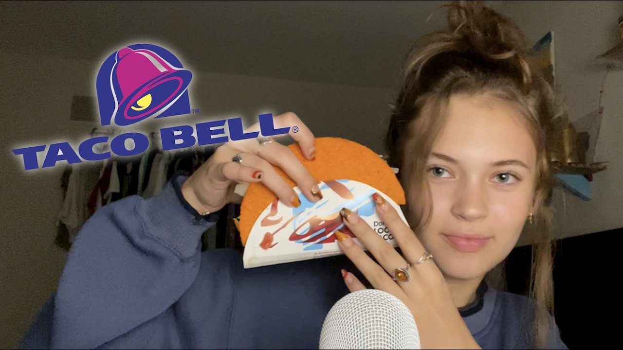ASMR | Casual Taco Bell Mukbang [no talking] (blue yeti, drinking and eating sounds)