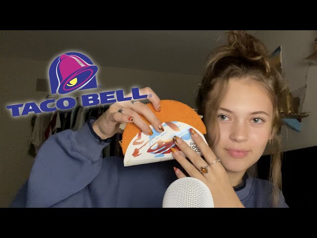 ASMR | Casual Taco Bell Mukbang [no talking] (blue yeti, drinking and eating sounds)