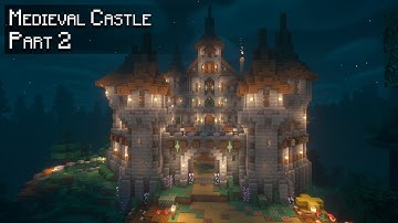 Minecraft: How to build a Medieval Castle in the Mountains | Tutorial Part 2