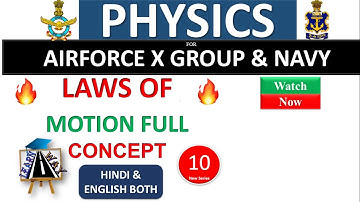 [Laws of Motion Full Concept] for Air Force X Group & Navy AA/SSR | Physics By Learnway Defence