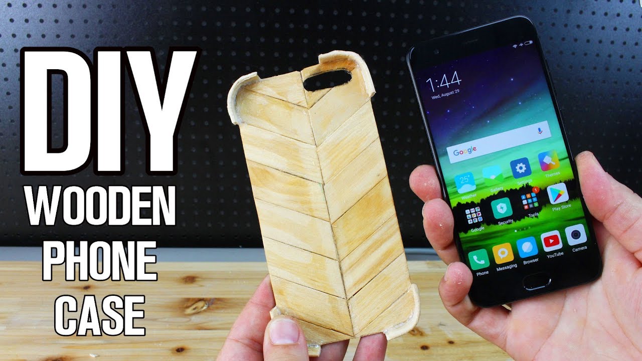 DIY Wood phone case from popsicles sticks YouTube