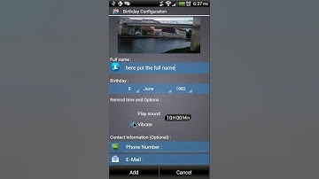 Alarm Plus Millenium for Android Phone, Manage contacts, contact list & birthdays