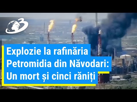 Explozie puternică, urmată de incendiu, la Rafinăria Petromidia Năvodari: Un mort și cinci răniți