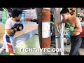 PACQUIAO VS. RYAN GARCIA SIDE-BY-SIDE HEAVY BAG TRAINING COMPARISON | EXPLOSIVE POWER & SPEED