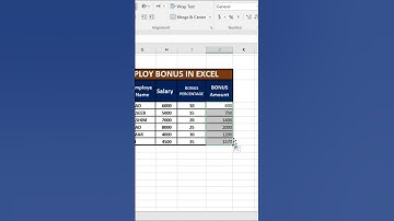 "Employee Bonus Calculator in Excel | Automated Bonus Sheet with Formula & Logic"