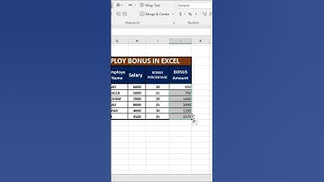 "Employee Bonus Calculator in Excel | Automated Bonus Sheet with Formula & Logic"