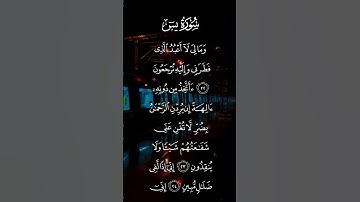 سورة يس ومالي لا أعبد الذي فطرني وإليه ترجعون الاية ٢٢ إلى الآيه ٢٤ #راحة_نفسية