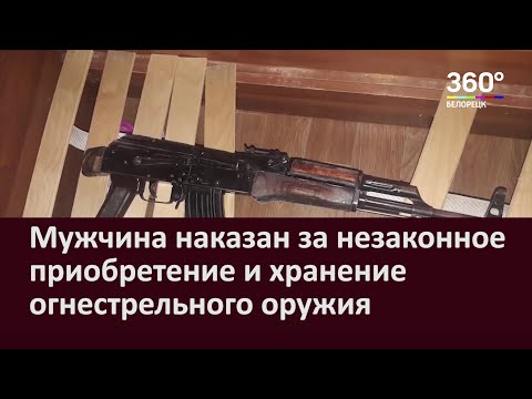 Мужчина наказан за незаконное приобретение и хранение огнестрельного оружия