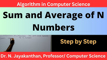 Algorithm to Calculate Sum and Average of N Numbers