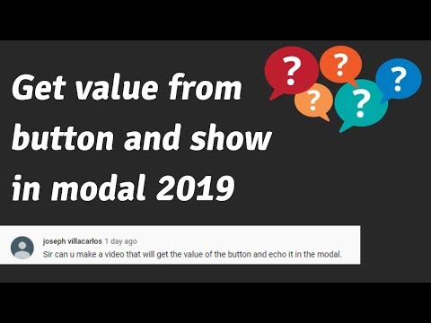 Get value from button and show in modal 2019