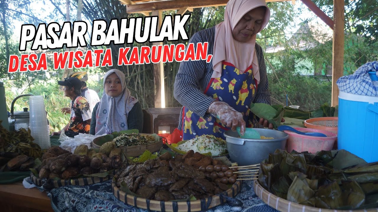 Blusukan di Pasar Bahulak Desa Wisata Karungan Sragen - YouTube
