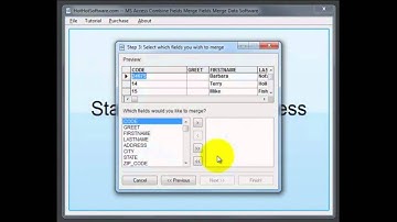 How to MS Access Combine Fields Merge Fields Merge Data