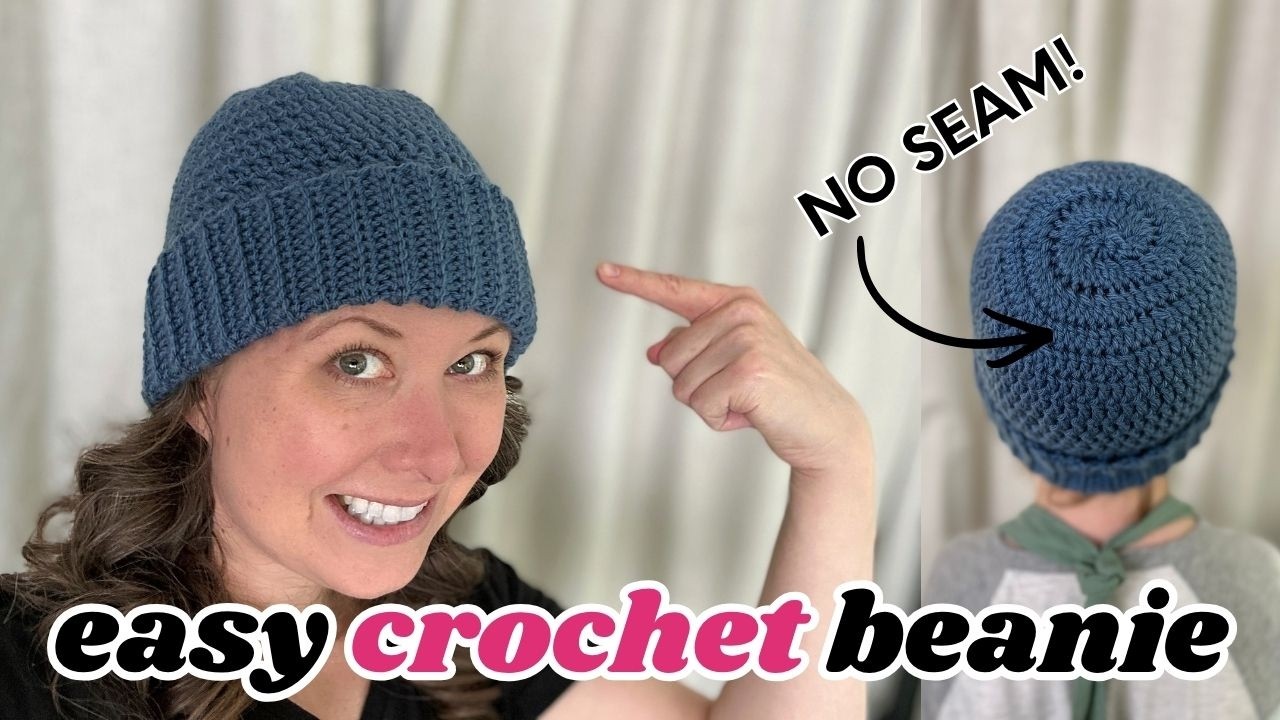 Easy Crochet Beanie Tutorial (No Seam!)