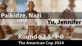 Paikidze, Nazi (2293) -- Yu, Jennifer (2180), Women Saint Louis, US 2024 Rd 52.5, 1-0