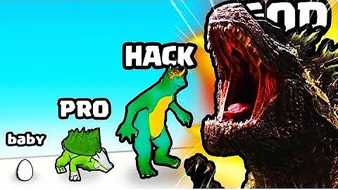 EVOLVING A BABY BATTERY to MAX LEVEL MECHAGODZILLA in Kaiju Run Noob vs Pro vs Hacker vs God