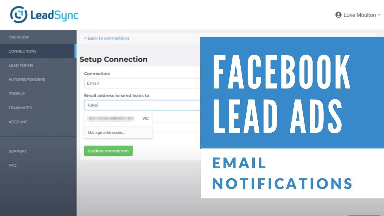 How to Setup Facebook Lead Ad Email Notifications YouTube