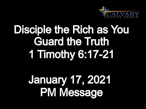 Disciple the Rich as You Guard the Truth