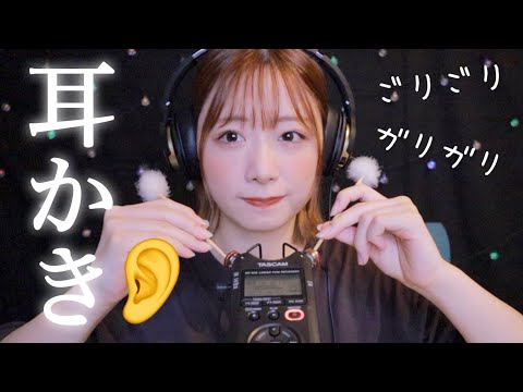 【ASMR】TASCAMマイクでゴリゴリ耳かき👂【SUB】Ear cleaning, TASCAM microphone