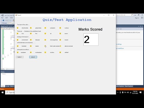 How to make a quiz application in c# | How to create an exam application in c# visual studio