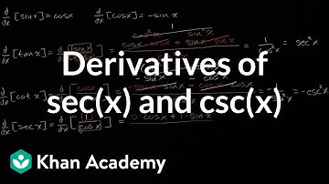 Derivatives of sec(x) and csc(x) | Derivative rules | AP Calculus AB | Khan Academy