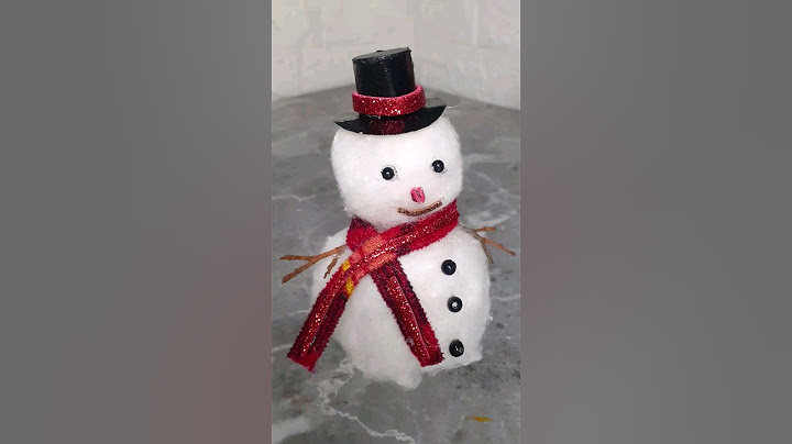 ⛄making snowman ⛄ with cotton #diy #craft #christmas #snowman #decor #shorts #short