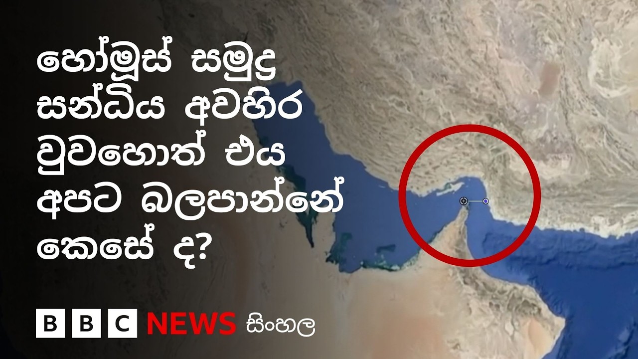හෝමූස් සමුද්‍ර සන්ධිය අවහිර වුවහොත් එය අපට බලපාන්නේ කෙසේ ද? | BBC News සිංහල