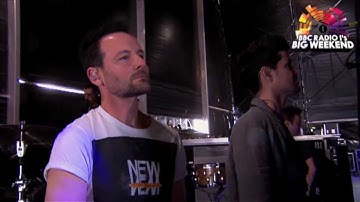 The Script backstage at Radio 1